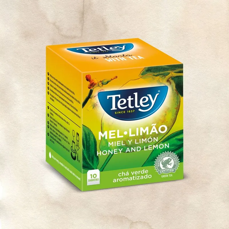 CHA TETLEY MEL E LIMÃO 10 SAQ